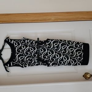 LONDON TIMES Sheath Dress Abstract Design